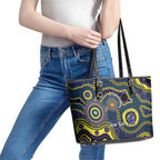 Storm NAIDOC Week 2026 Personalised Leather Tote Bag 50 Years of Deadly Aboriginal Art