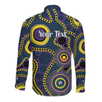 Storm NAIDOC Week 2026 Personalised Long Sleeve Button Shirt 50 Years of Deadly Aboriginal Art