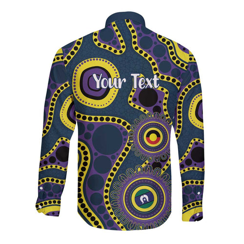 Storm NAIDOC Week 2026 Personalised Long Sleeve Button Shirt 50 Years of Deadly Aboriginal Art