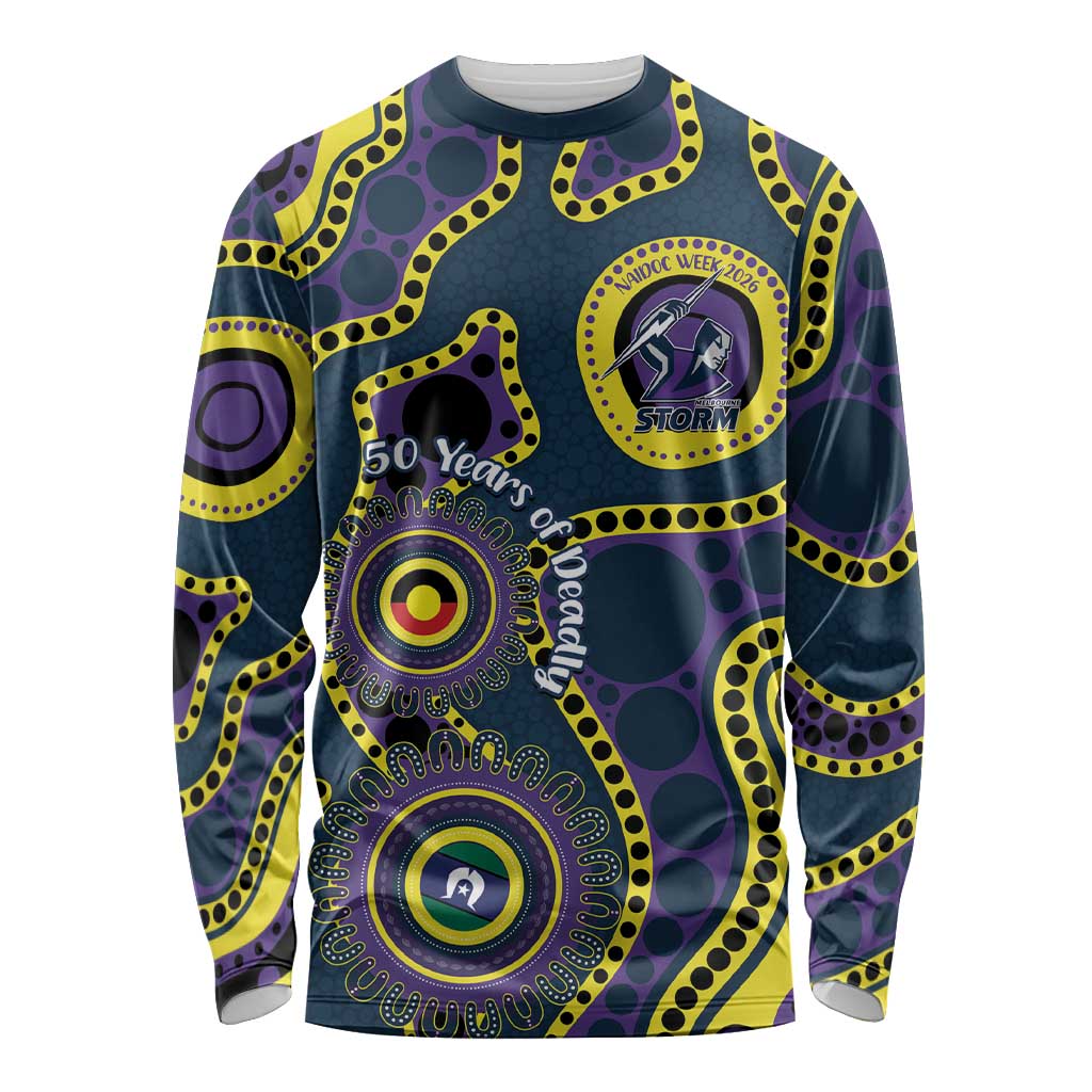 Storm NAIDOC Week 2026 Personalised Long Sleeve Shirt 50 Years of Deadly Aboriginal Art