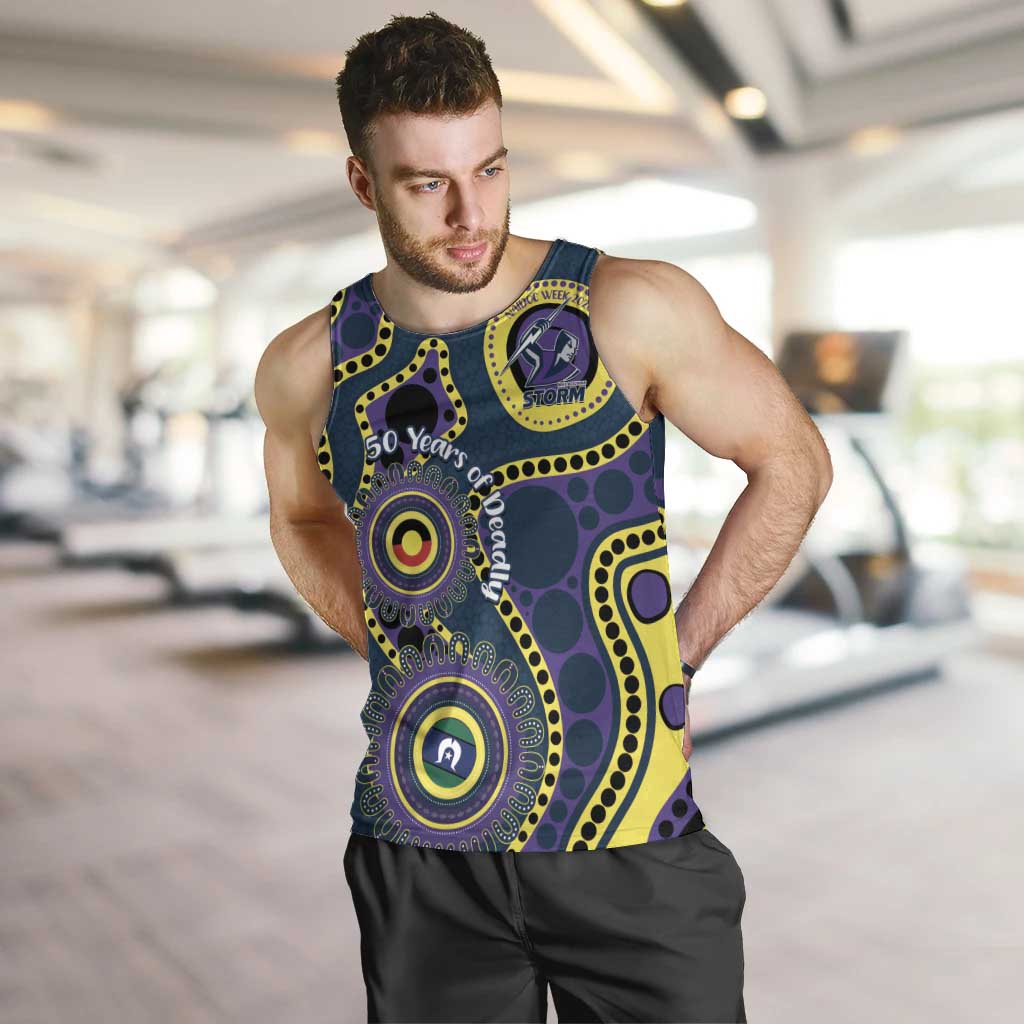 Storm NAIDOC Week 2026 Personalised Men Tank Top 50 Years of Deadly Aboriginal Art