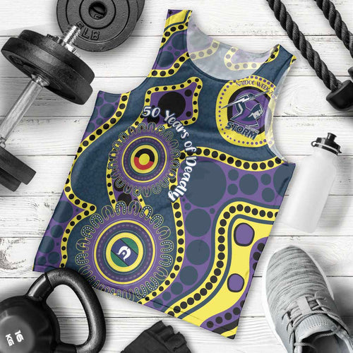 Storm NAIDOC Week 2026 Personalised Men Tank Top 50 Years of Deadly Aboriginal Art