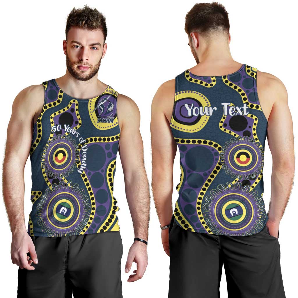 Storm NAIDOC Week 2026 Personalised Men Tank Top 50 Years of Deadly Aboriginal Art