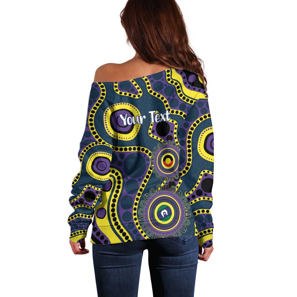 Storm NAIDOC Week 2026 Personalised Off Shoulder Sweater 50 Years of Deadly Aboriginal Art