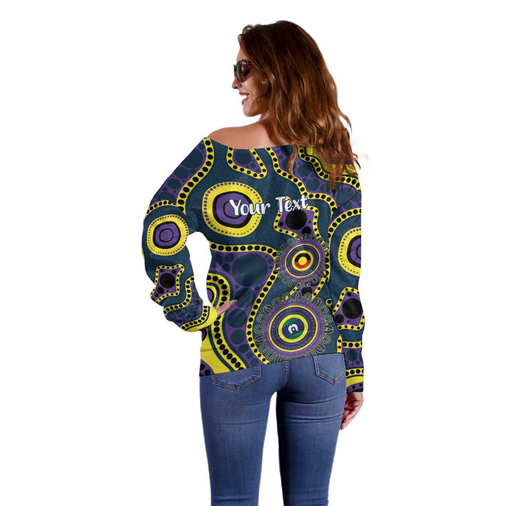 Storm NAIDOC Week 2026 Personalised Off Shoulder Sweater 50 Years of Deadly Aboriginal Art