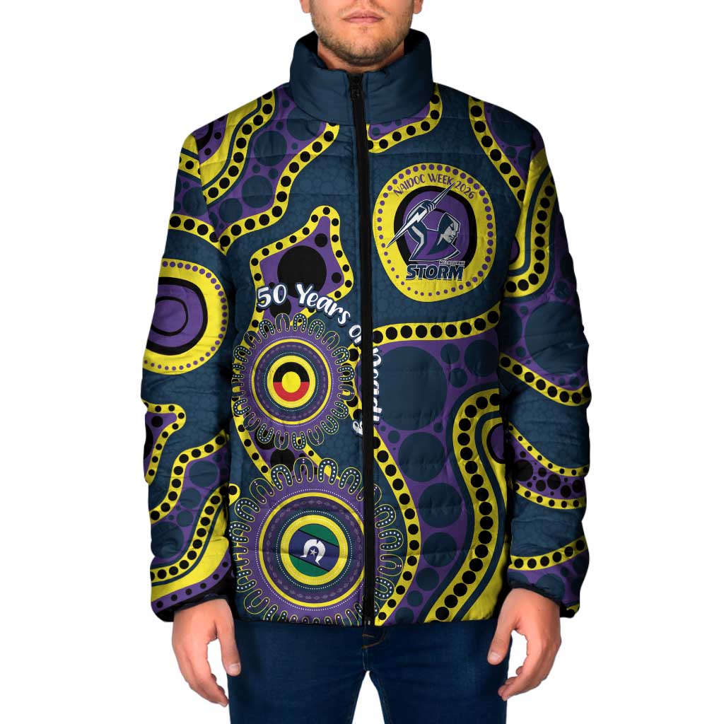 Storm NAIDOC Week 2026 Personalised Padded Jacket 50 Years of Deadly Aboriginal Art