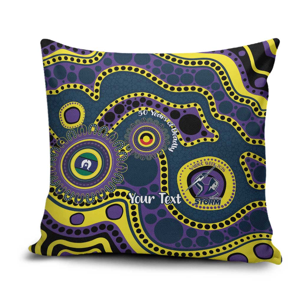 Storm NAIDOC Week 2026 Personalised Pillow Cover 50 Years of Deadly Aboriginal Art