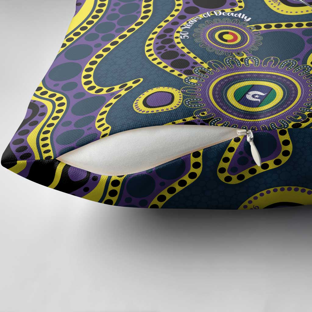 Storm NAIDOC Week 2026 Personalised Pillow Cover 50 Years of Deadly Aboriginal Art