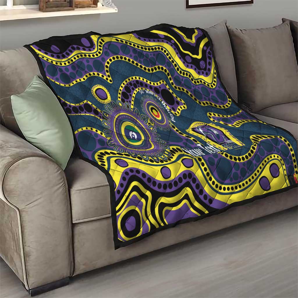 Storm NAIDOC Week 2026 Personalised Quilt 50 Years of Deadly Aboriginal Art
