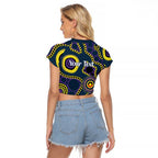 Storm NAIDOC Week 2026 Personalised Raglan Cropped T Shirt 50 Years of Deadly Aboriginal Art