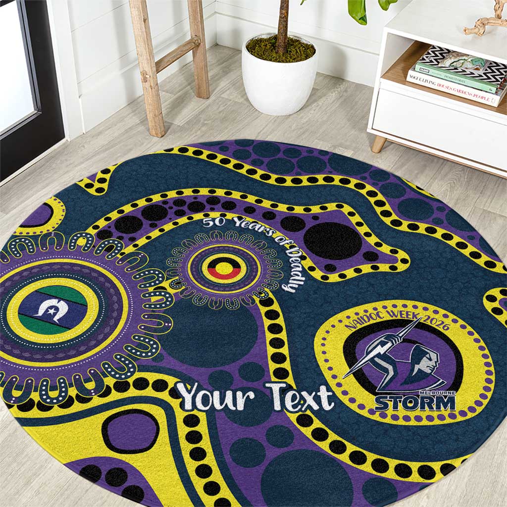 Storm NAIDOC Week 2026 Personalised Round Carpet 50 Years of Deadly Aboriginal Art