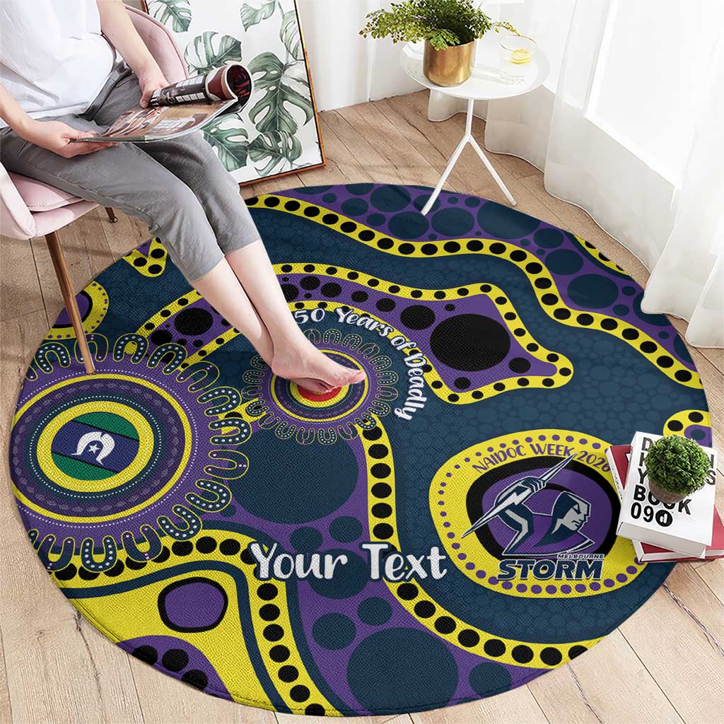 Storm NAIDOC Week 2026 Personalised Round Carpet 50 Years of Deadly Aboriginal Art