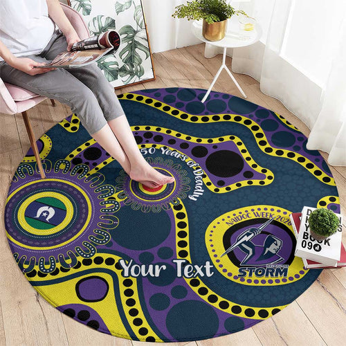 Storm NAIDOC Week 2026 Personalised Round Carpet 50 Years of Deadly Aboriginal Art