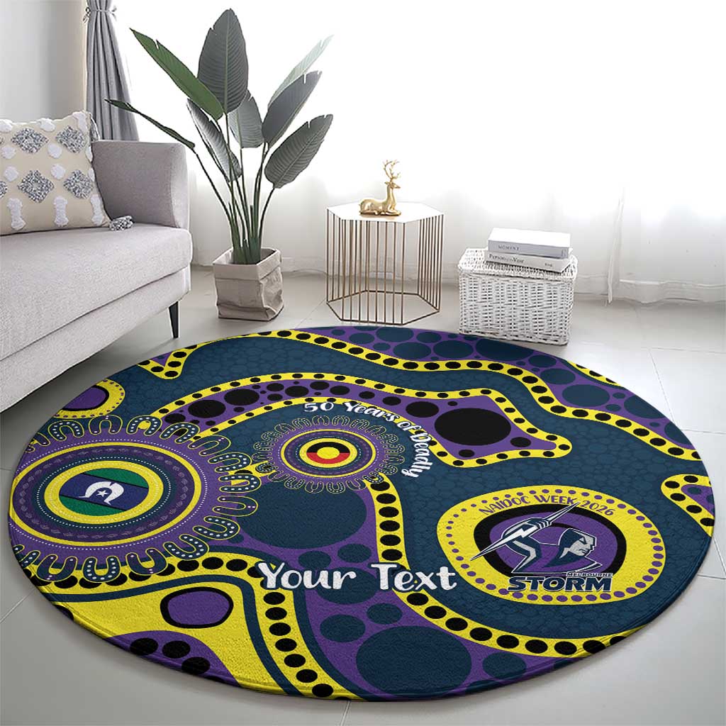 Storm NAIDOC Week 2026 Personalised Round Carpet 50 Years of Deadly Aboriginal Art