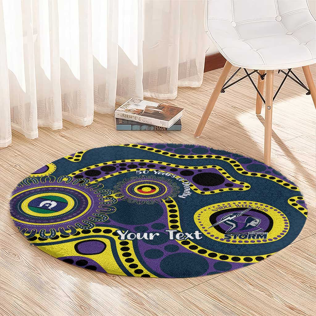 Storm NAIDOC Week 2026 Personalised Round Carpet 50 Years of Deadly Aboriginal Art