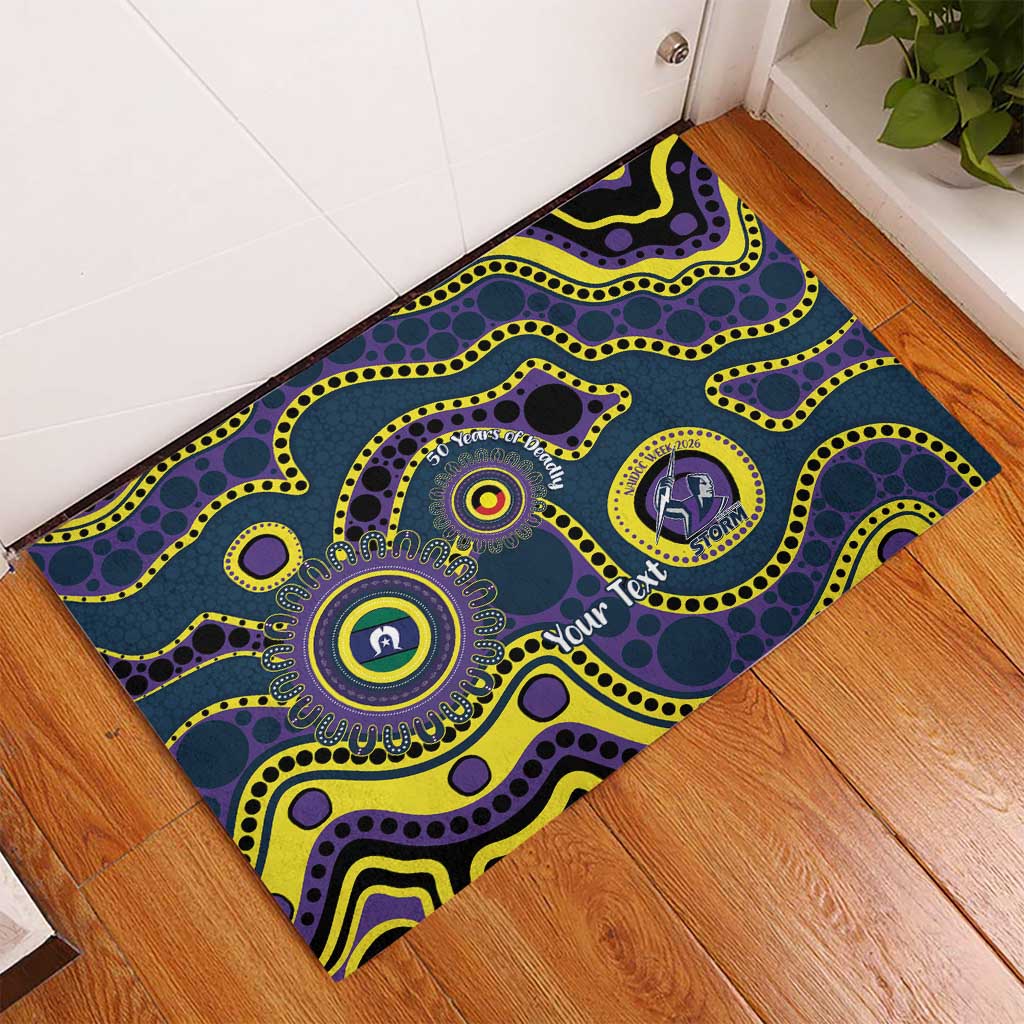 Storm NAIDOC Week 2026 Personalised Rubber Doormat 50 Years of Deadly Aboriginal Art