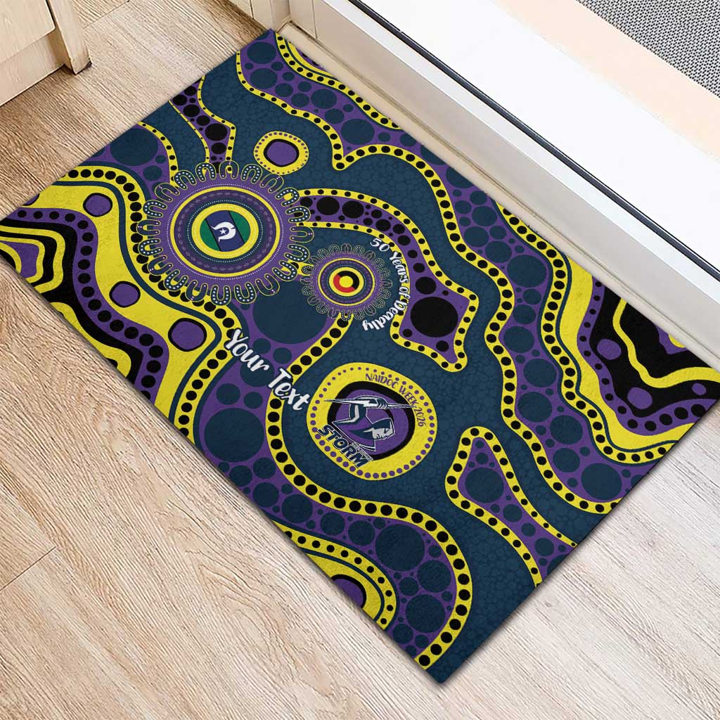 Storm NAIDOC Week 2026 Personalised Rubber Doormat 50 Years of Deadly Aboriginal Art