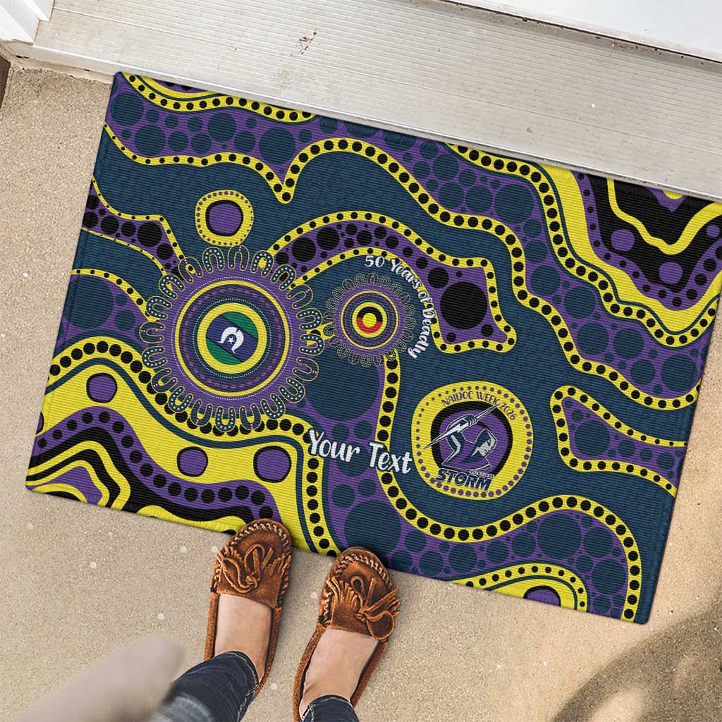 Storm NAIDOC Week 2026 Personalised Rubber Doormat 50 Years of Deadly Aboriginal Art