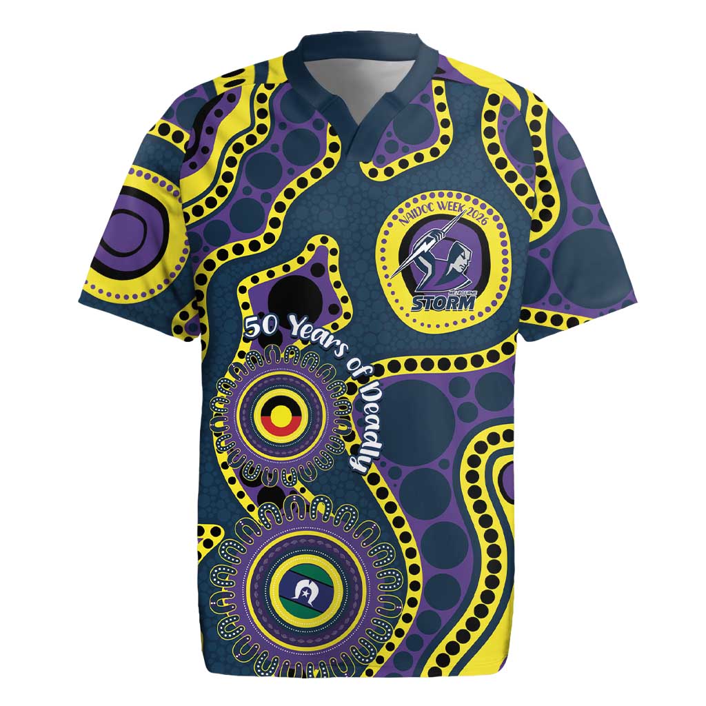 Storm NAIDOC Week 2026 Personalised Rugby Jersey 50 Years of Deadly Aboriginal Art