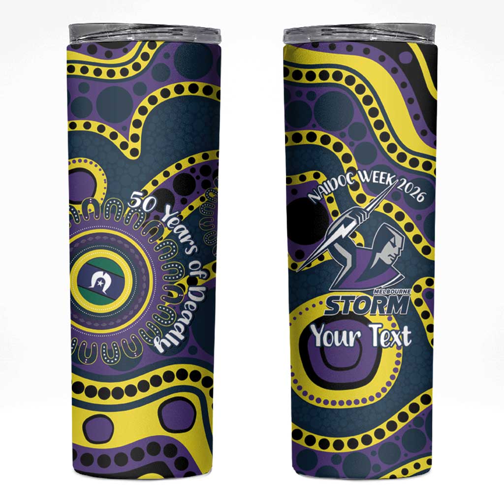 Storm NAIDOC Week 2026 Personalised Skinny Tumbler 50 Years of Deadly Aboriginal Art
