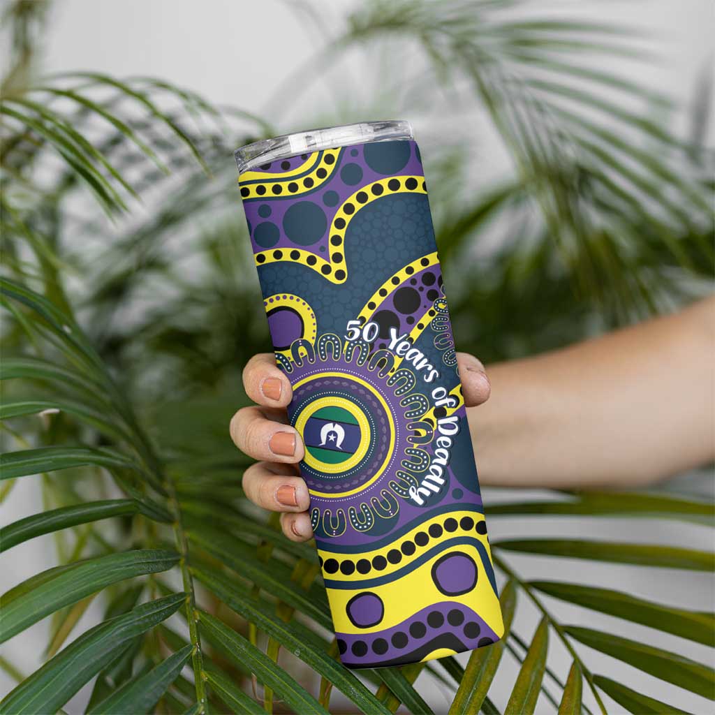 Storm NAIDOC Week 2026 Personalised Skinny Tumbler 50 Years of Deadly Aboriginal Art