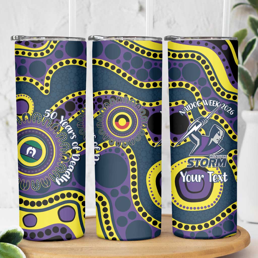 Storm NAIDOC Week 2026 Personalised Skinny Tumbler 50 Years of Deadly Aboriginal Art