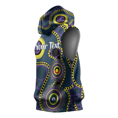 Storm NAIDOC Week 2026 Personalised Sleeveless Hoodie 50 Years of Deadly Aboriginal Art