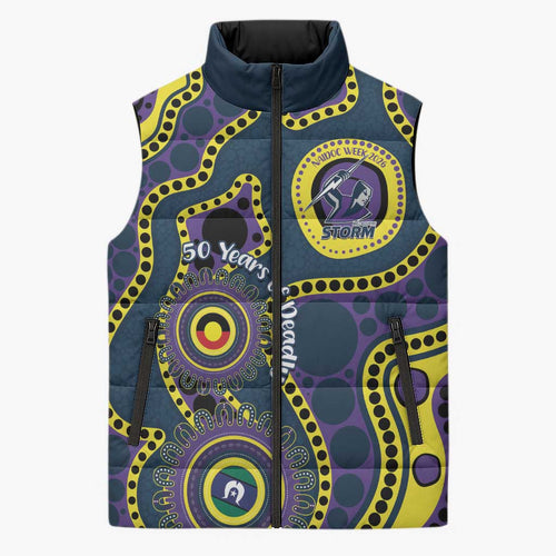 Storm NAIDOC Week 2026 Personalised Sleeveless Puffer Jacket 50 Years of Deadly Aboriginal Art