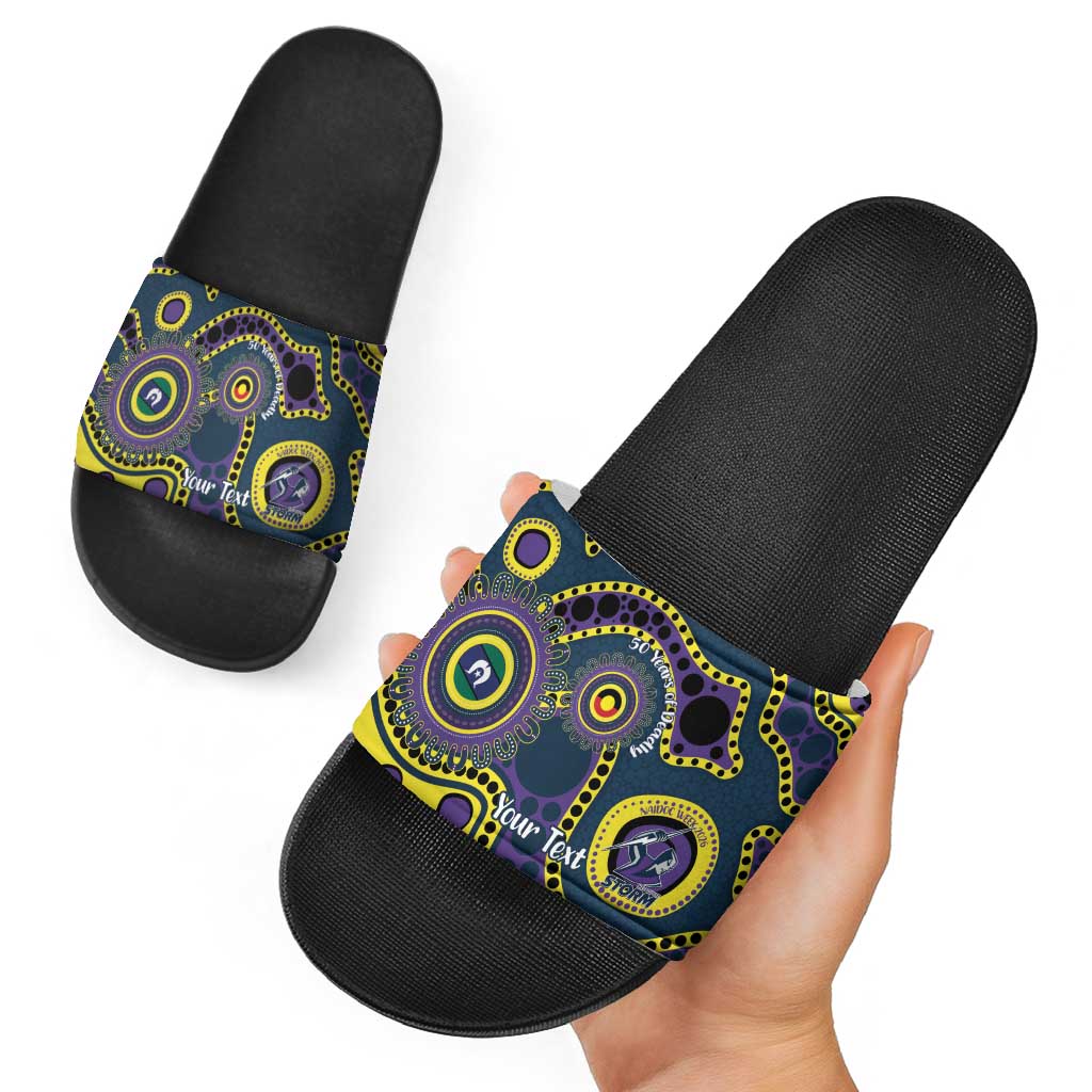 Storm NAIDOC Week 2026 Personalised Slide Sandals 50 Years of Deadly Aboriginal Art