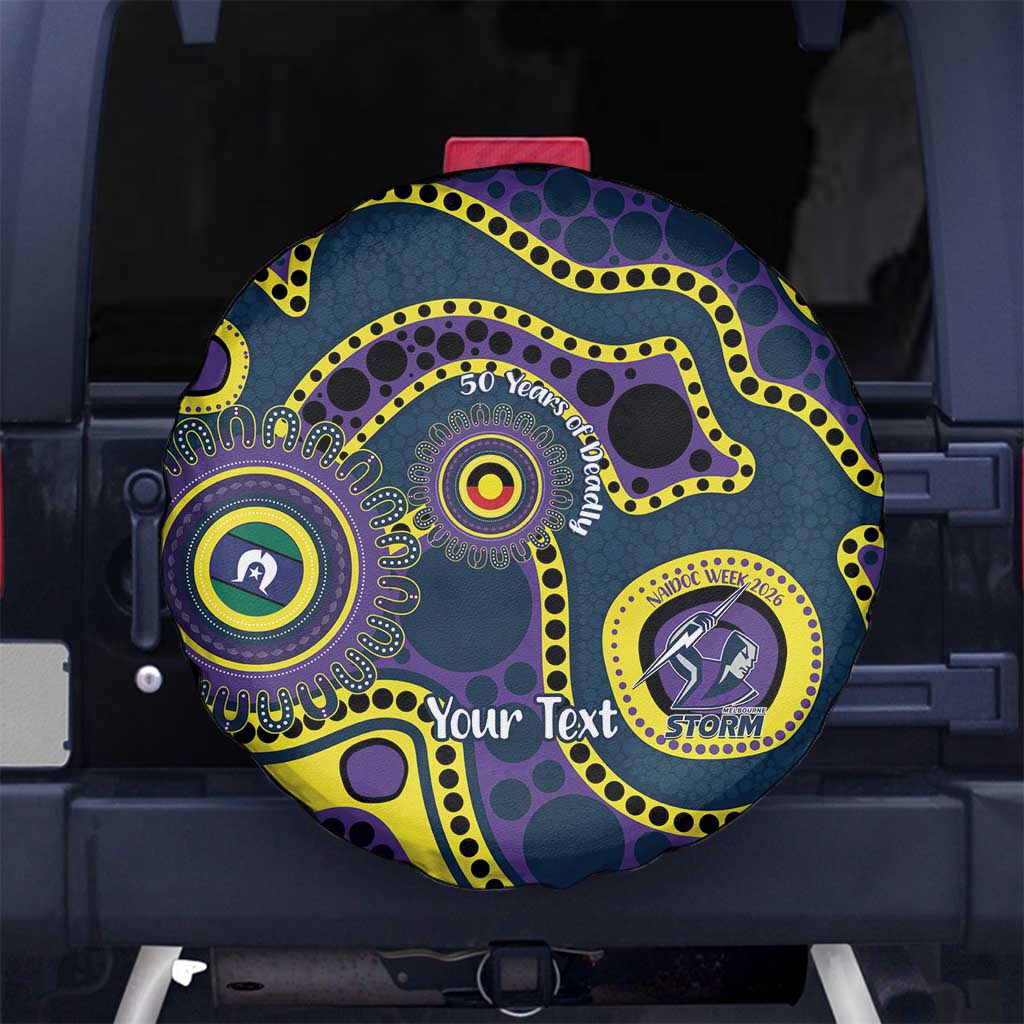 Storm NAIDOC Week 2026 Personalised Spare Tire Cover 50 Years of Deadly Aboriginal Art