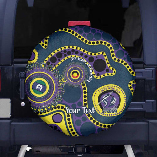 Storm NAIDOC Week 2026 Personalised Spare Tire Cover 50 Years of Deadly Aboriginal Art