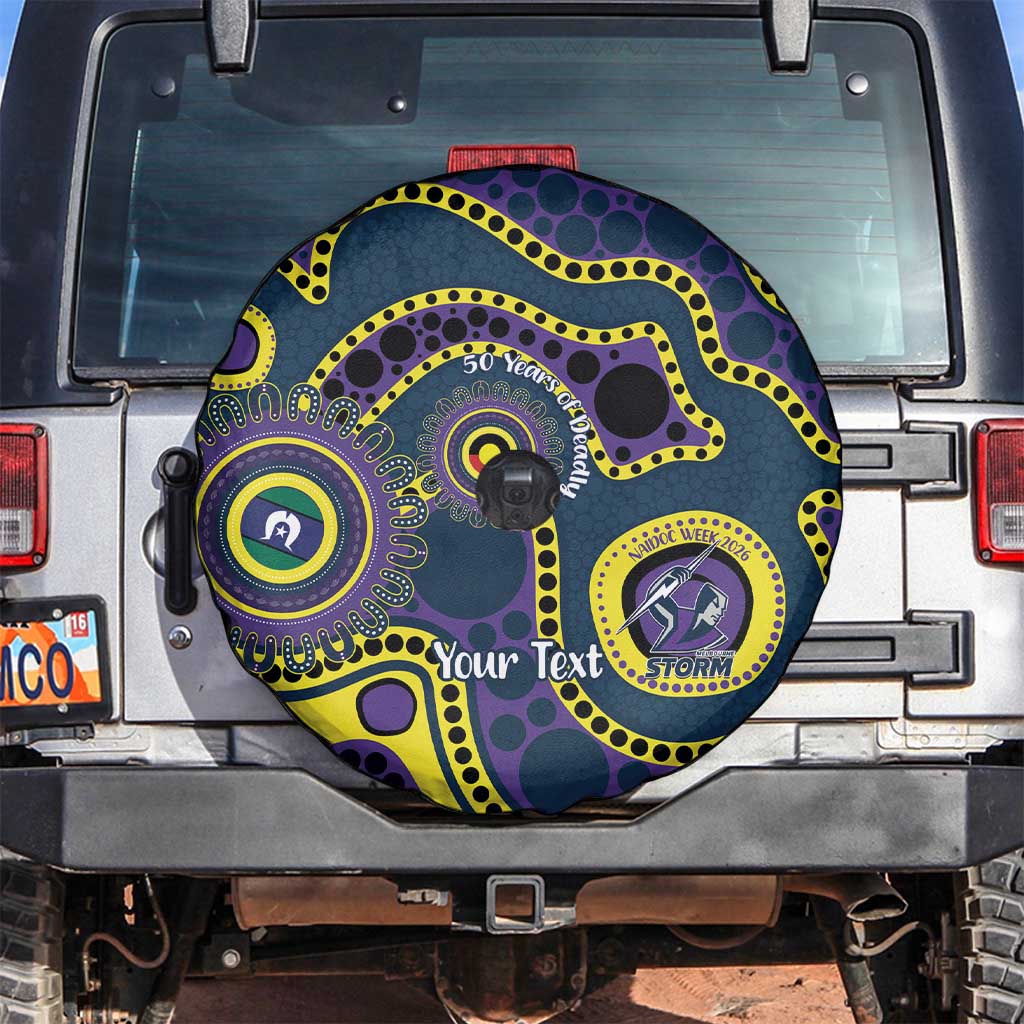 Storm NAIDOC Week 2026 Personalised Spare Tire Cover 50 Years of Deadly Aboriginal Art