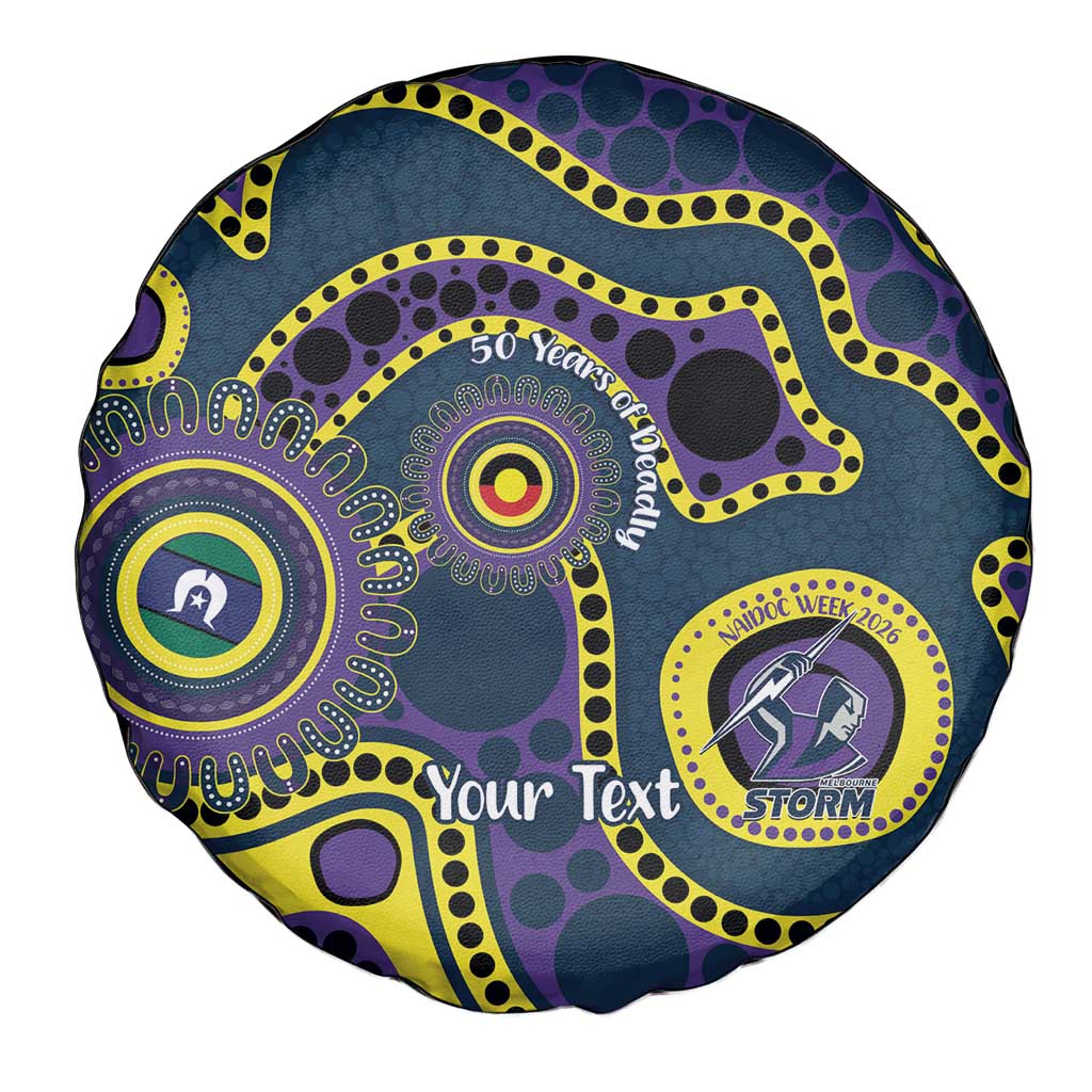 Storm NAIDOC Week 2026 Personalised Spare Tire Cover 50 Years of Deadly Aboriginal Art