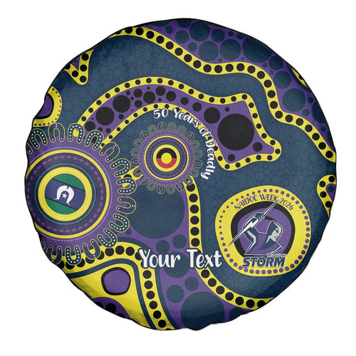 Storm NAIDOC Week 2026 Personalised Spare Tire Cover 50 Years of Deadly Aboriginal Art