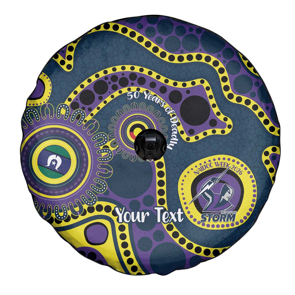 Storm NAIDOC Week 2026 Personalised Spare Tire Cover 50 Years of Deadly Aboriginal Art