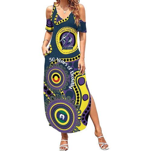 Storm NAIDOC Week 2026 Personalised Summer Maxi Dress 50 Years of Deadly Aboriginal Art