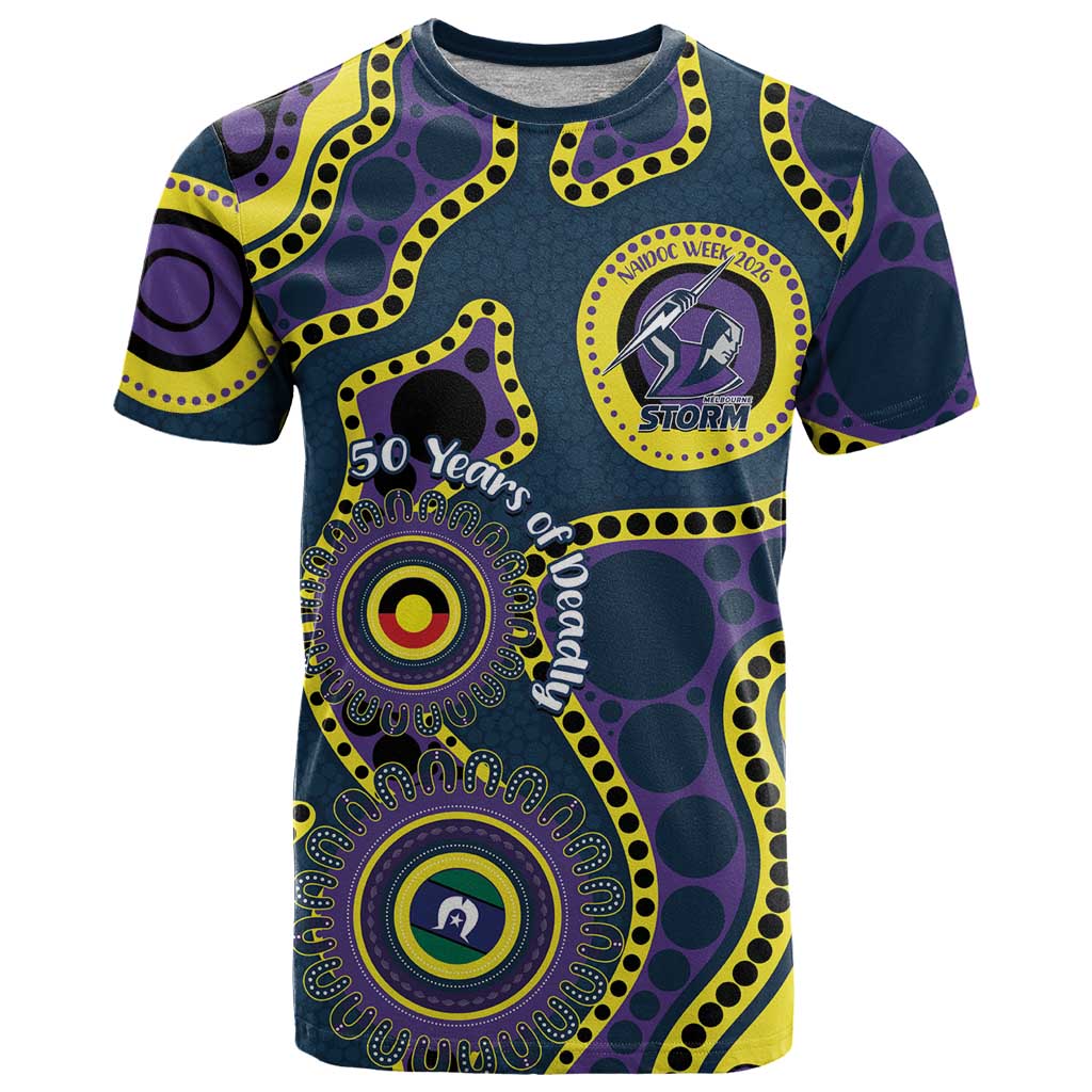 Storm NAIDOC Week 2026 Personalised T Shirt 50 Years of Deadly Aboriginal Art