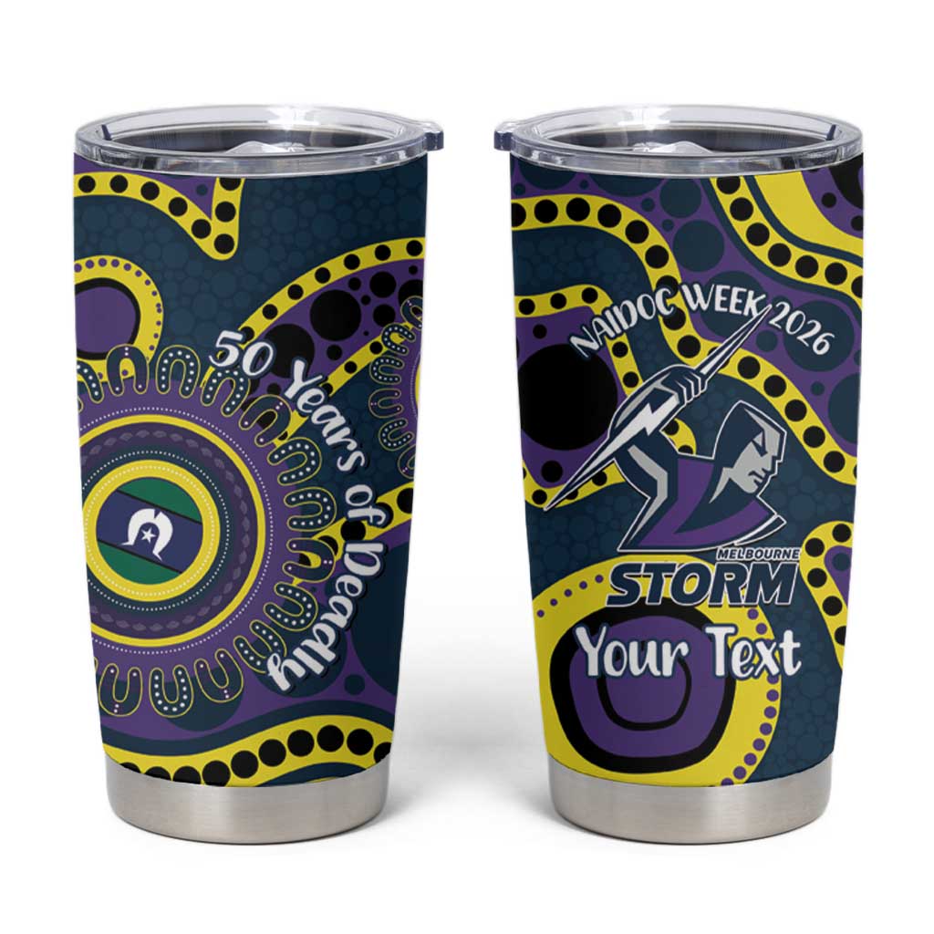 Storm NAIDOC Week 2026 Personalised Tumbler Cup 50 Years of Deadly Aboriginal Art