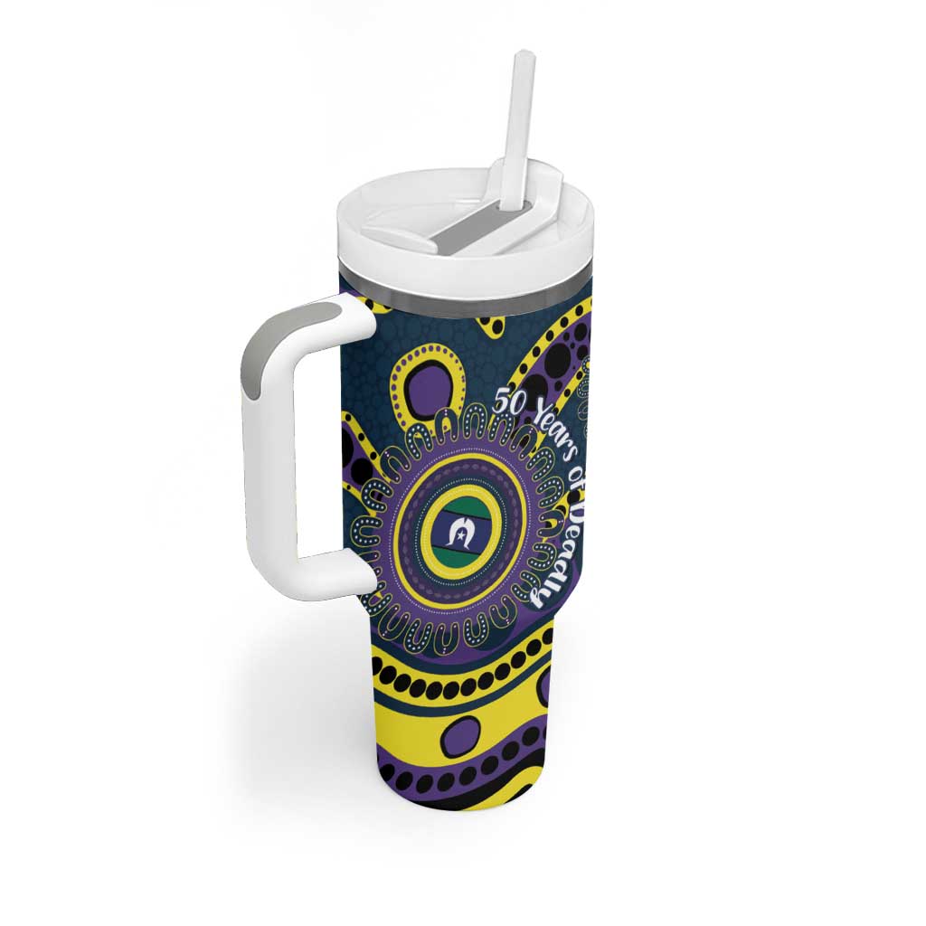 Storm NAIDOC Week 2026 Personalised Tumbler With Handle 50 Years of Deadly Aboriginal Art