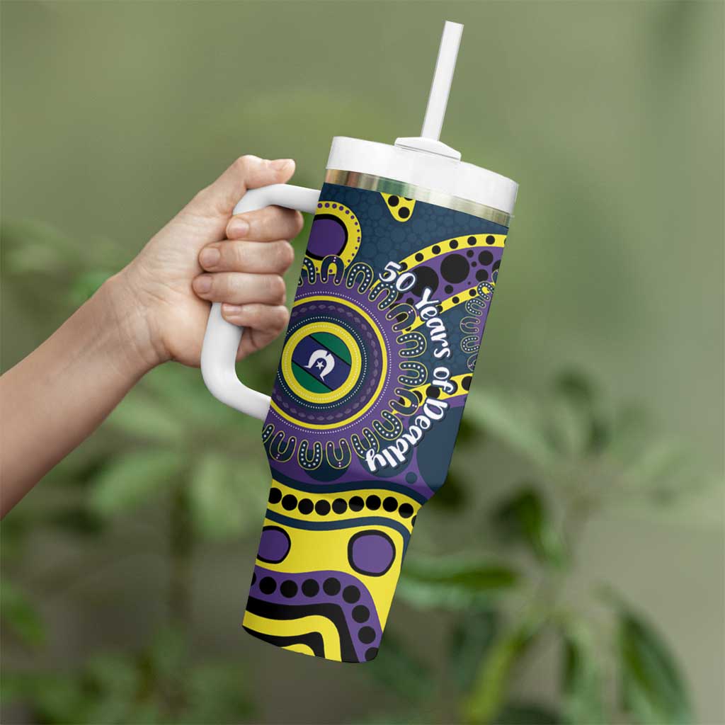 Storm NAIDOC Week 2026 Personalised Tumbler With Handle 50 Years of Deadly Aboriginal Art