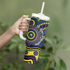 Storm NAIDOC Week 2026 Personalised Tumbler With Handle 50 Years of Deadly Aboriginal Art
