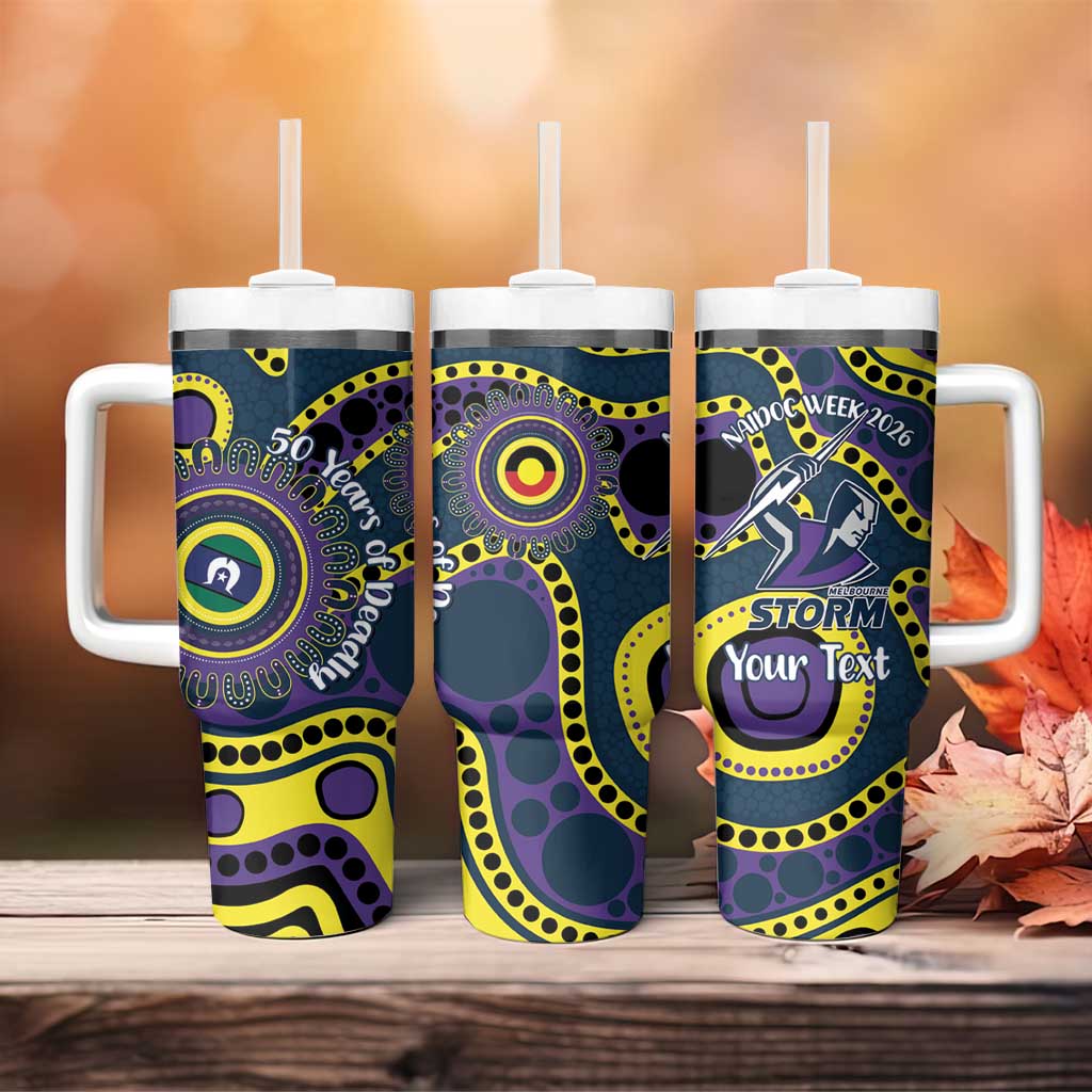 Storm NAIDOC Week 2026 Personalised Tumbler With Handle 50 Years of Deadly Aboriginal Art