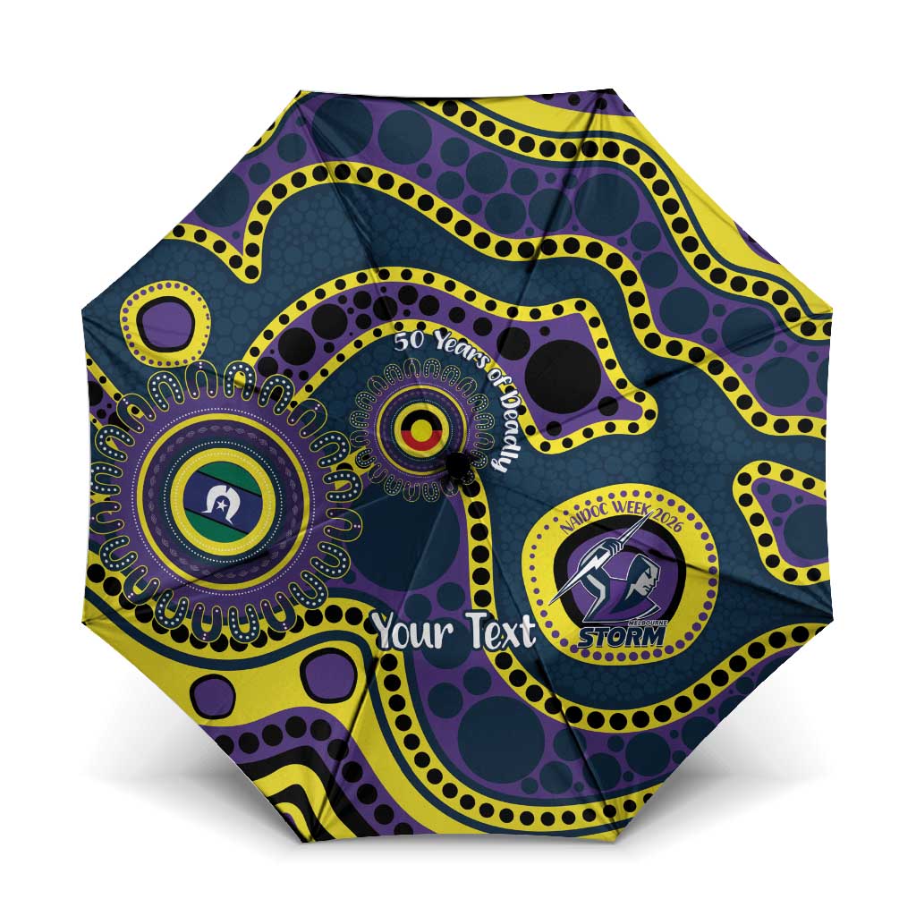Storm NAIDOC Week 2026 Personalised Umbrella 50 Years of Deadly Aboriginal Art