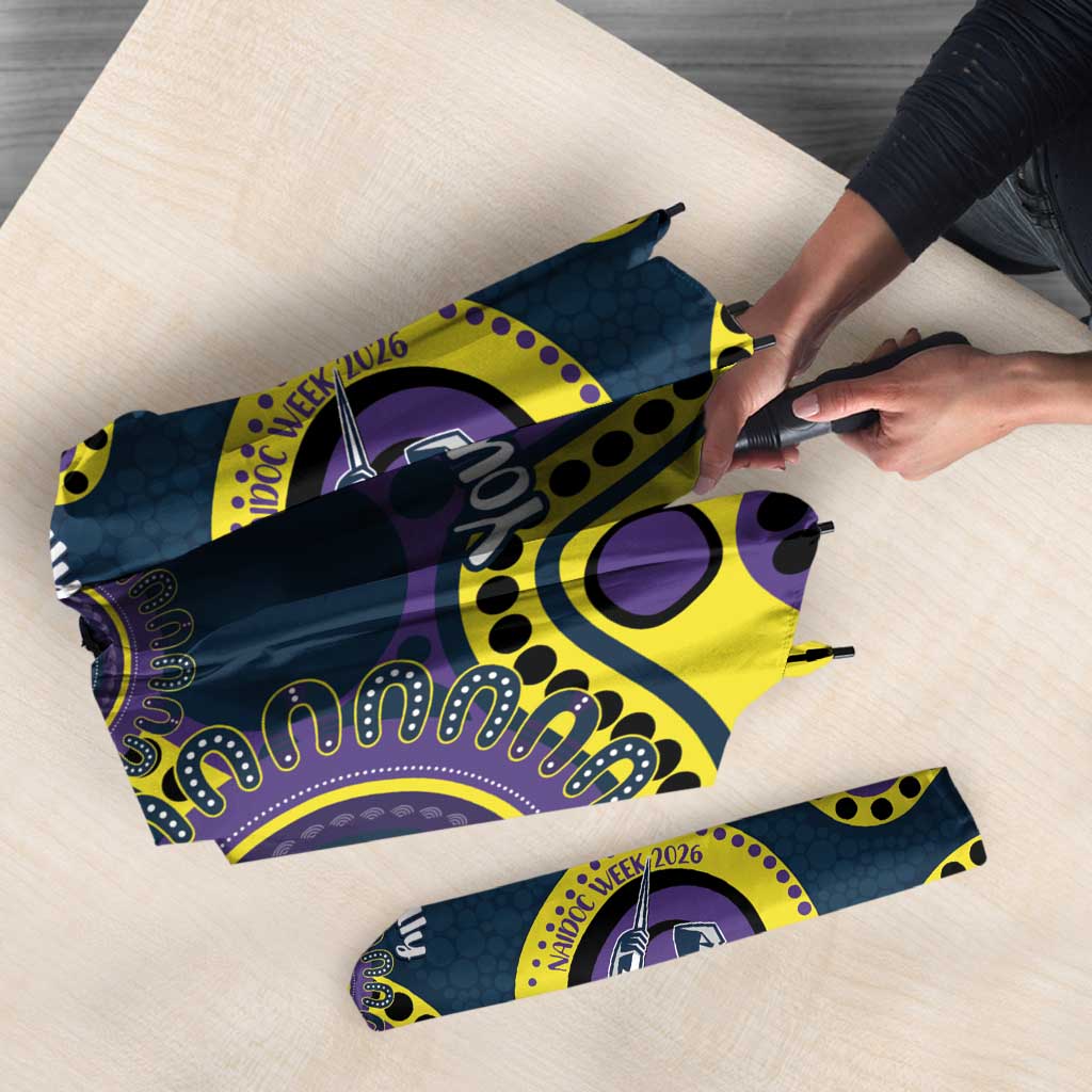 Storm NAIDOC Week 2026 Personalised Umbrella 50 Years of Deadly Aboriginal Art