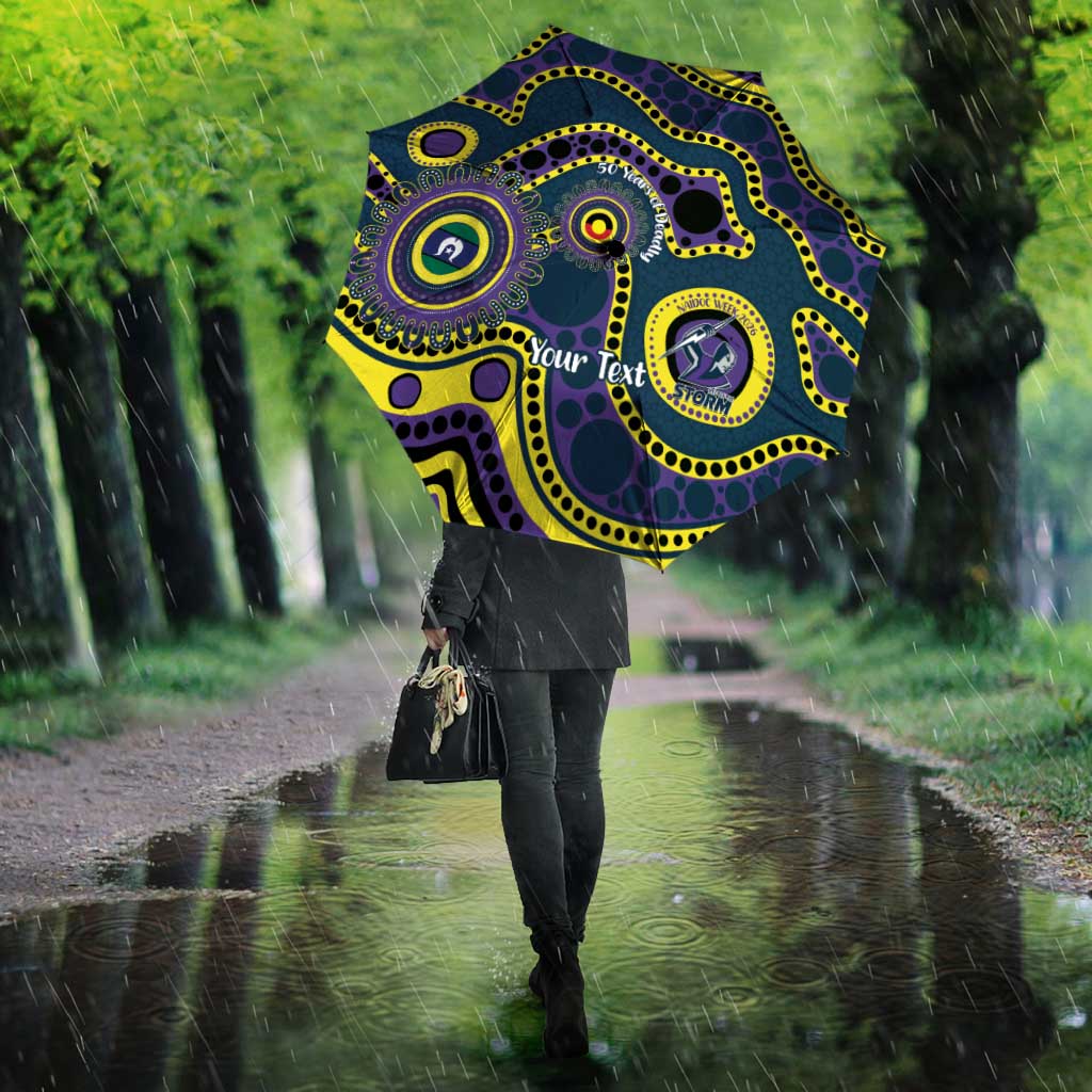 Storm NAIDOC Week 2026 Personalised Umbrella 50 Years of Deadly Aboriginal Art