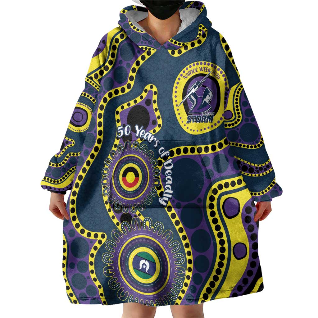 Storm NAIDOC Week 2026 Personalised Wearable Blanket Hoodie 50 Years of Deadly Aboriginal Art