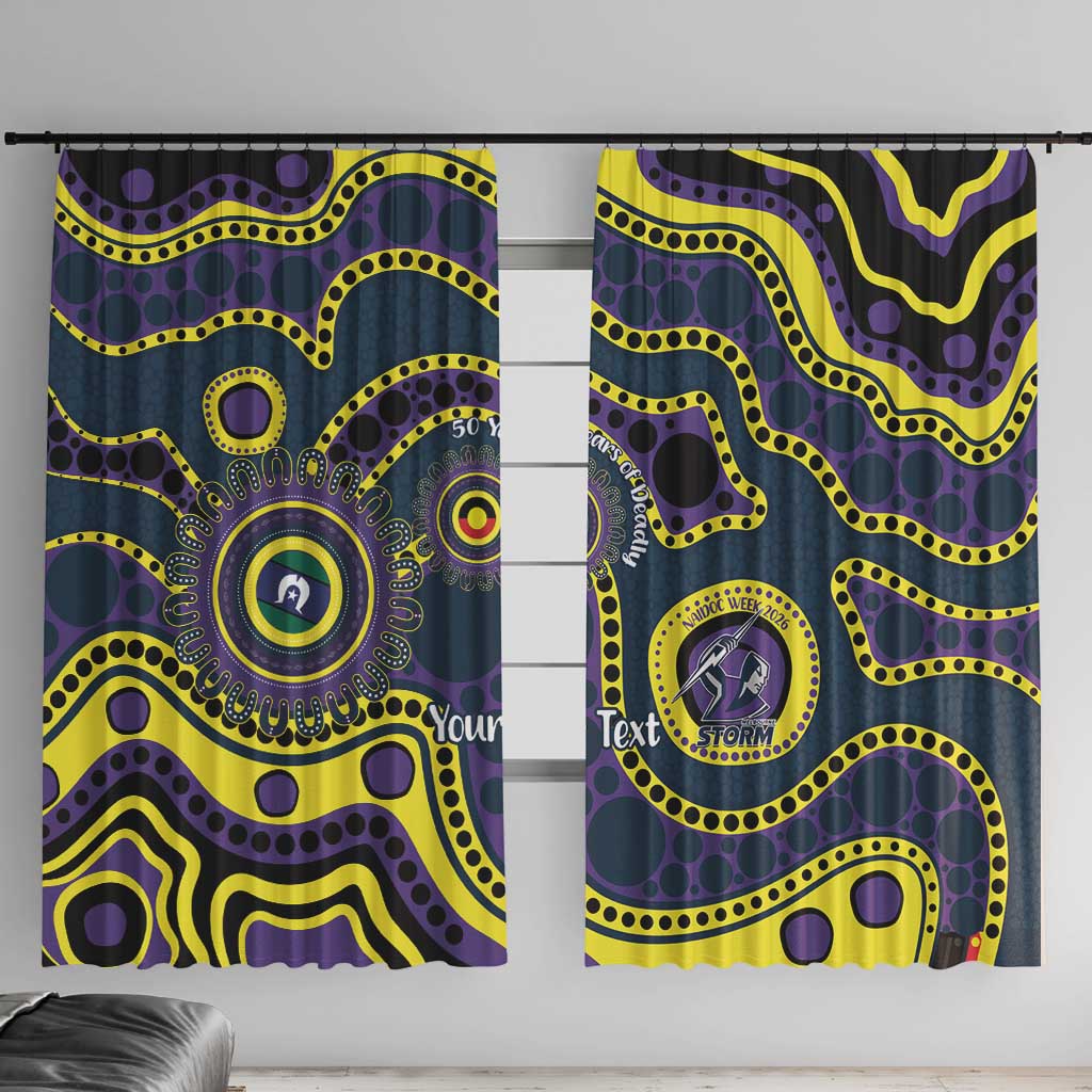 Storm NAIDOC Week 2026 Personalised Window Curtain 50 Years of Deadly Aboriginal Art