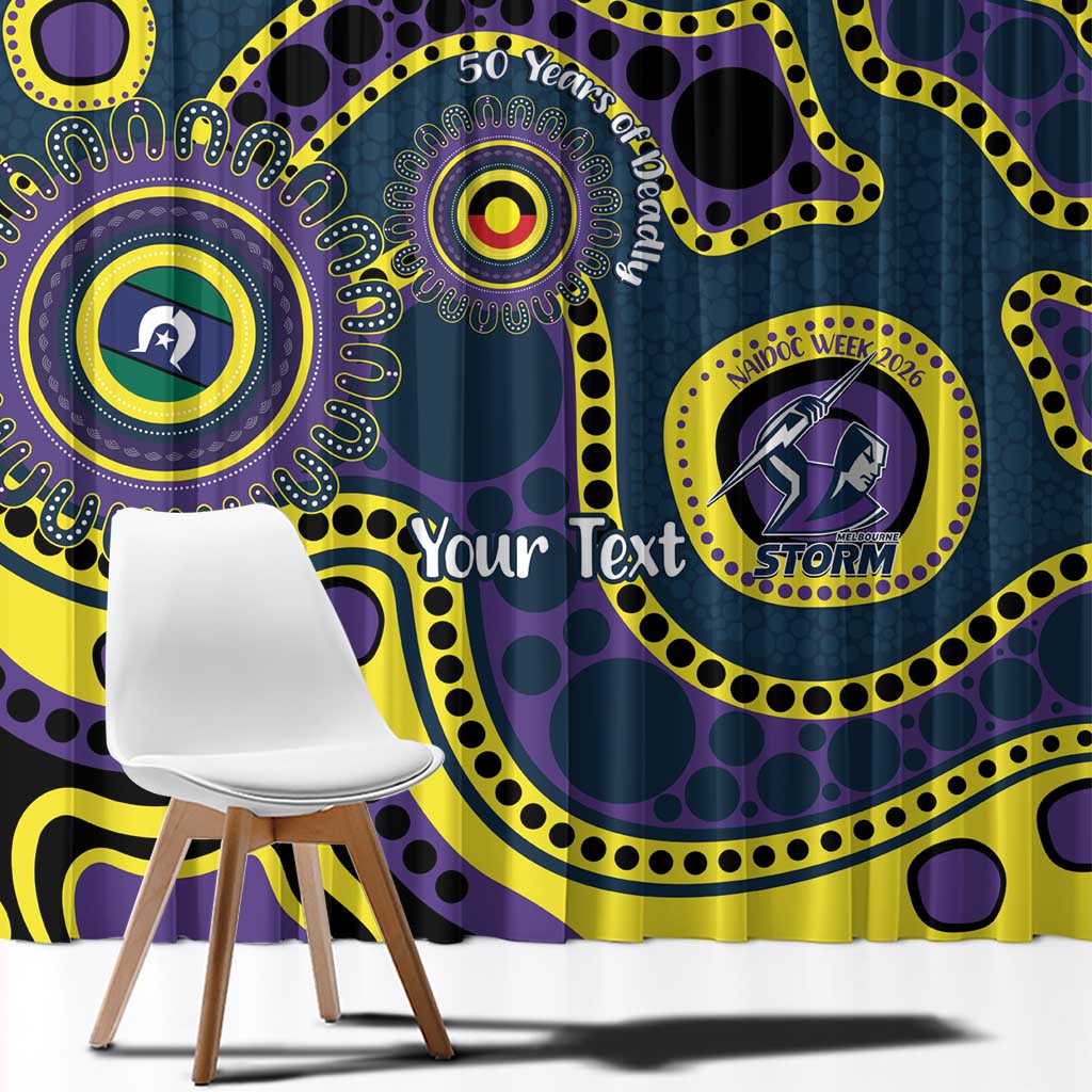 Storm NAIDOC Week 2026 Personalised Window Curtain 50 Years of Deadly Aboriginal Art