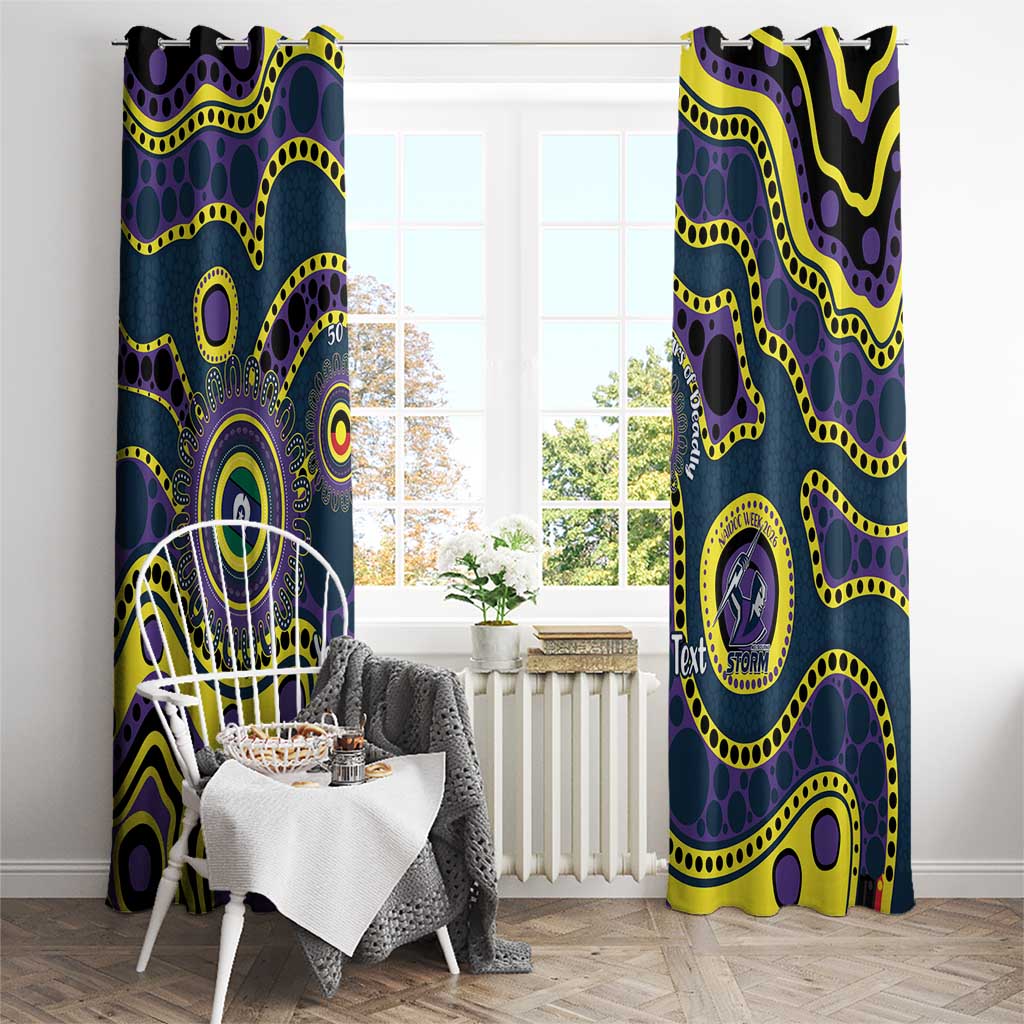 Storm NAIDOC Week 2026 Personalised Window Curtain 50 Years of Deadly Aboriginal Art