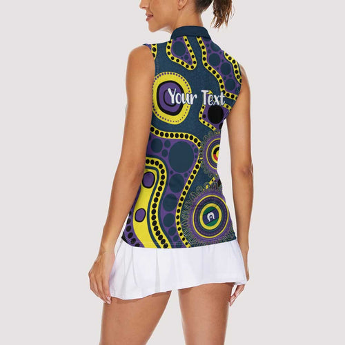 Storm NAIDOC Week 2026 Personalised Women Sleeveless Polo Shirt 50 Years of Deadly Aboriginal Art